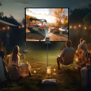 پرده نمایش ایستاده ونبو 100 اینچ مدل wanbo folding projector screen