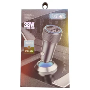شارژر فندکی 38 وات مدل CAR Charger 38W WKN-604